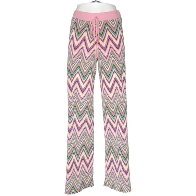 Pantalon patte d'éléphant (Rose, Multicolore) de Zack Élasthane, Polyester, Viscose