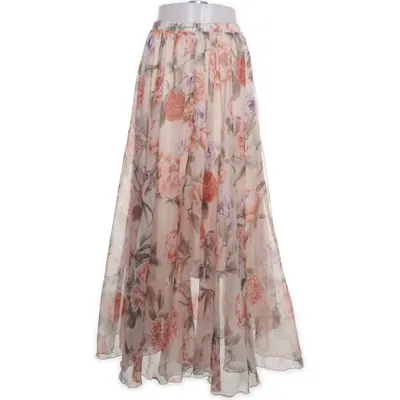 Maxi skirt (Beige, Multicolored) from Chicwish Cotton