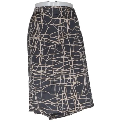 Jupe (Noir, Beige) de Peter Hahn Acétate, Coton, Soie