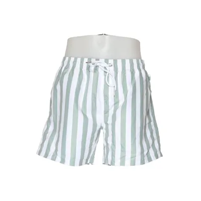 Swim shorts (White, Green) from Vacay Polyester