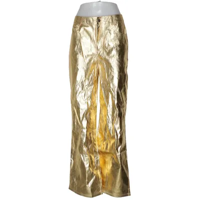 Lakbukser (Guld) fra Boohoo Polyester, Polyurethan