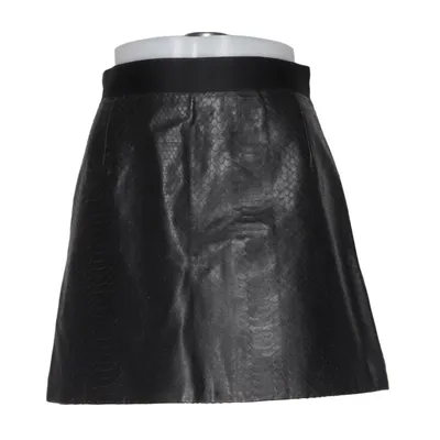Rok (Zwart) van Giambattista Valli x H&M Leer, Viscose