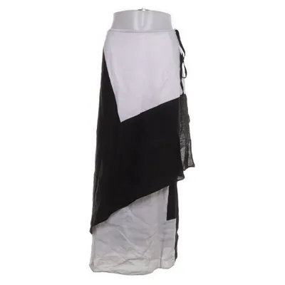 Wrap skirt (Black, White) from Marimekko Linen