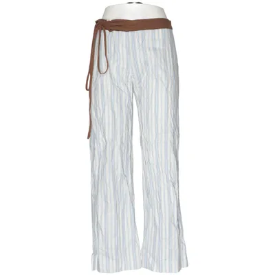 Broek (Blauw, Wit, Bruin) van Carmen Says Katoen, Linnen