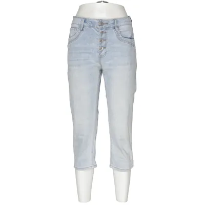 Pantacourt (Bleu) de Laulia Denim Makers Coton, Élasthane, Polyester