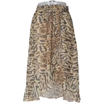 Slå om-nederdel (Beige, Sort) fra SixtyDays Bomuld, Viscose