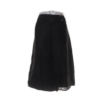 Jupe portefeuille (Noir) de Un Jour Ailleurs Lin, Polyamide, Polyester