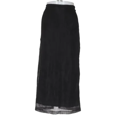 Maxi rok (Zwart) van Anastasia Elastaan, Viscose, Wol