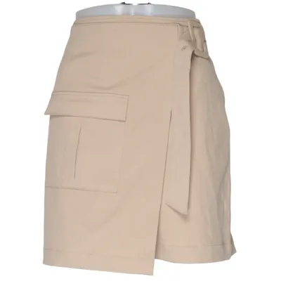 Jupe portefeuille (Beige) de Norr Élasthane, Polyester, Viscose