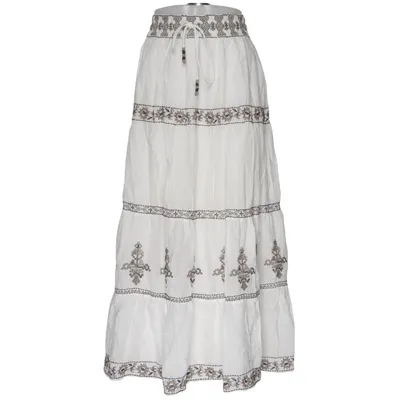 Jupe longue (Blanc) de Zara Coton, Polyester
