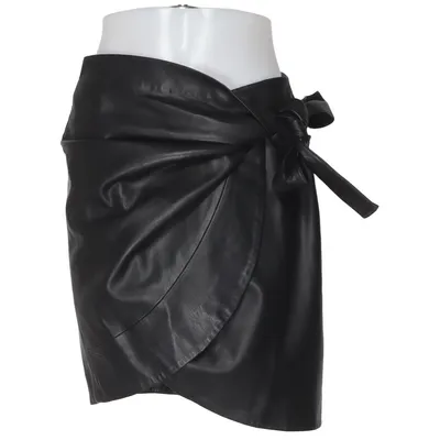 Jupe portefeuille (Noir) de Mango Casual Polyester, Polyuréthane