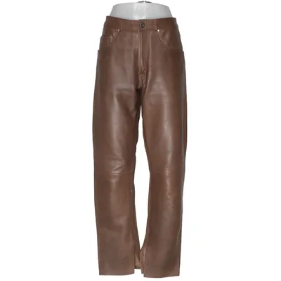 Pantalon en cuir (Marron) de Nasty Gal Cuir, Polyester