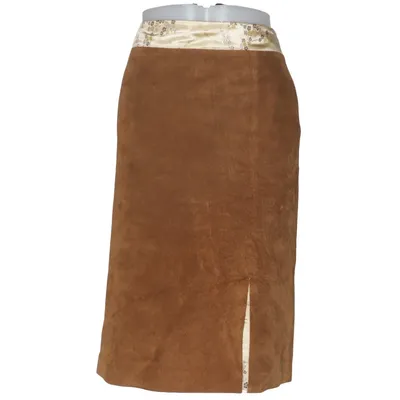 Leren rok (Bruin) van Sormet Polyester, Suède