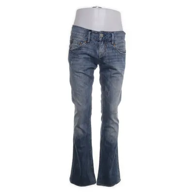 Jeans (Blue) from Herringbone Cotton, Elastane