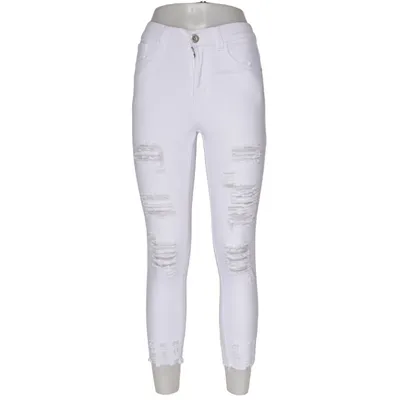Jeans (White) from Miss RJ Cotton, Elastane, Polyester