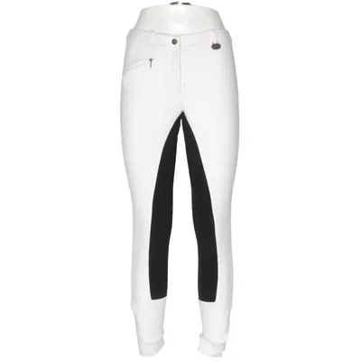 Pantalon d'équitation (Blanc, Noir) de HKM Sports Equipment Coton, Élasthane, Polyester, Polyuréthane