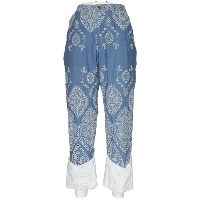Broek (Blauw, Wit) van Munthe Katoen, Elastaan, Linnen, Polyester, Viscose