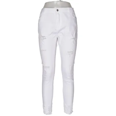 Jeans (White) from Elara Cotton, Elastane, Polyester