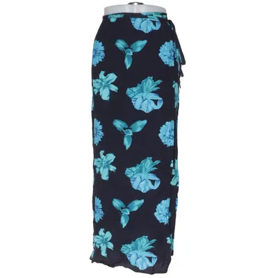 Jupe portefeuille (Bleu, Noir) de Emilia Viscose
