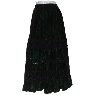 Jupe longue (Noir, Vert) de Helene Straßer Viscose