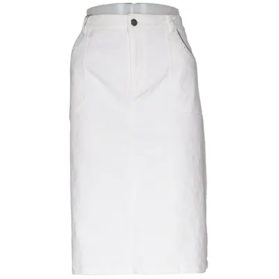 Denim skirt (White) from Kriss Sweden Elastane, Polyamide, Viscose