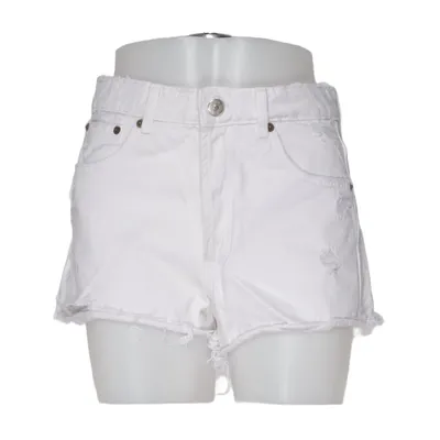 Denim shorts (White) from Zara Cotton