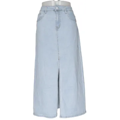 Jupe en jean (Bleu) de Estee Brown Coton, Élasthane, Polyester