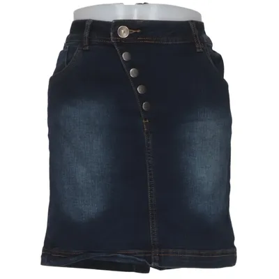 Jeanskjol (Blå) från Pulz Jeans Bomull, Elastan, Polyester