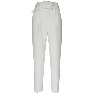 Pants (White) from Mango Basics Polyester