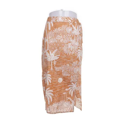 Wrap skirt (Beige, White) from Desmond & Dempsey x H&M Linen, Viscose