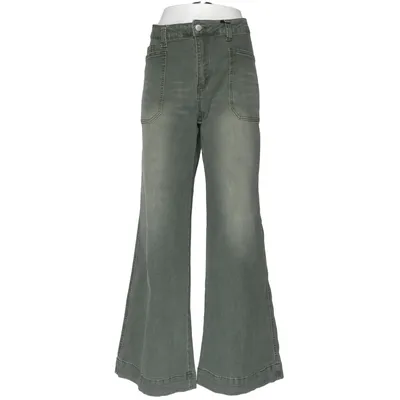 Jeans (Grön) Bomull, Elastan, Linne, Lyocell, Polyester, Viskos