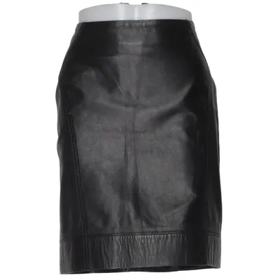 Leren rok (Zwart) van Minus Leer, Polyester