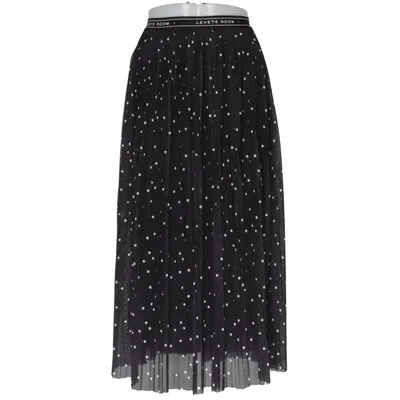 Långkjol (Svart, Vit) från Leveté Room Elastan, Polyester