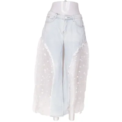 Jeans (Blue, White) from Jeans Cotton, Polyester