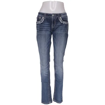 Jeans (Blå) fra Miss Me Bomuld, Elastan, Polyester