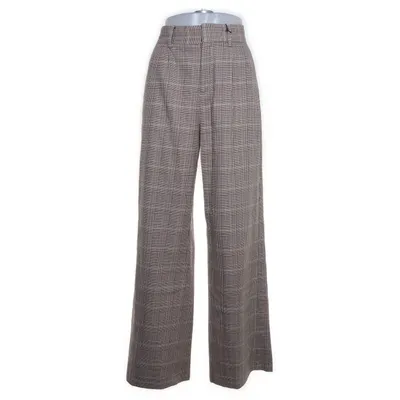 Pants (Brown, White) from Sora Elastane, Polyester, Viscose