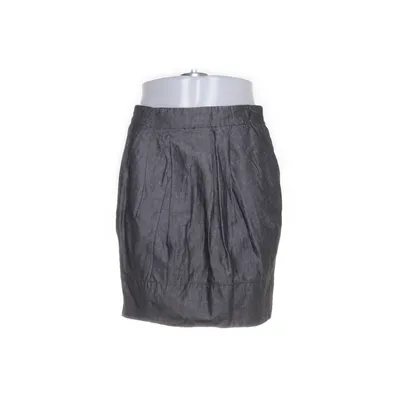 Skirt (Gray) from Autre Ton Cotton, Linen, Polyester, Viscose