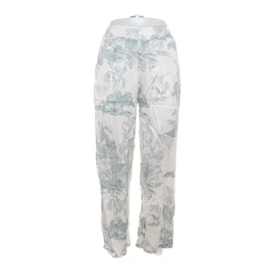 Pants (White, Green) from Senes Silk, Viscose