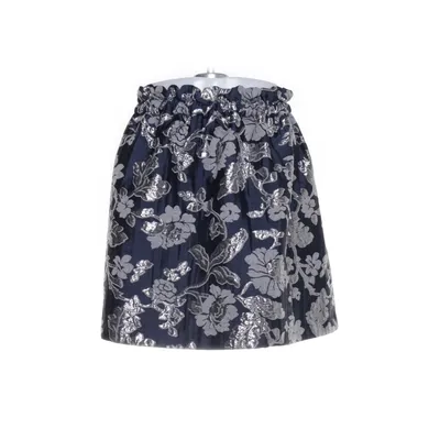 Skirt (Blue, Black, Silver) from Zara Woman Polyamide, Polyester