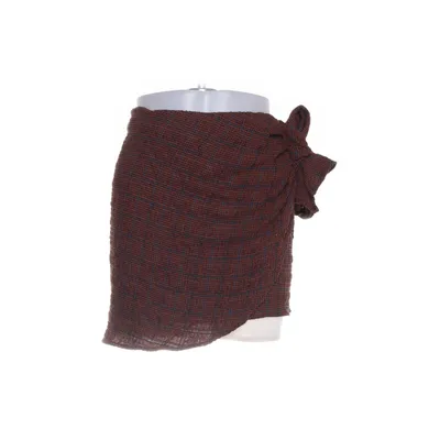Slå om-nederdel (Brun, Sort) fra Pull & Bear Elastan, Polyester, Viscose
