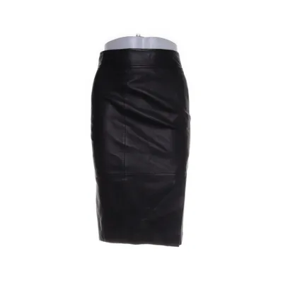 Leren rok (Zwart) van Claudia Sträter Leer, Polyester, Elastaan