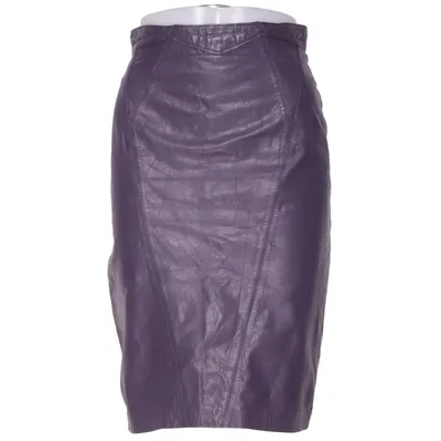 Leather skirt (Purple) from Paris Sport Club Leather, Viscose