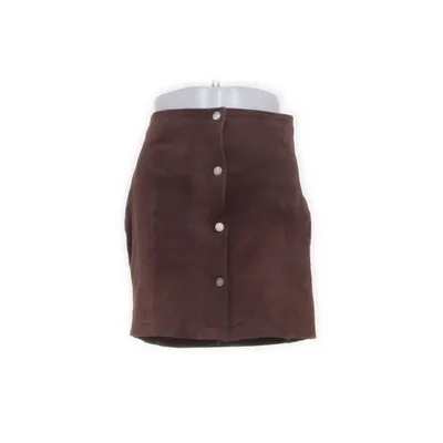 Leren rok (Bruin) van Freaky Nation Polyester, Leer