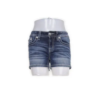 Denim shorts (Blue) from Miss Me Cotton, Elastane