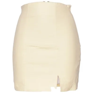 Jupe (Jaune) de Melissa Bentsen x NA-KD Élasthane, Lin, Viscose