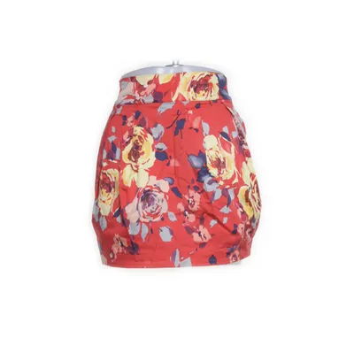 Kjol (Röd, Flerfärgad) från Zara Trafaluc Collection Polyester