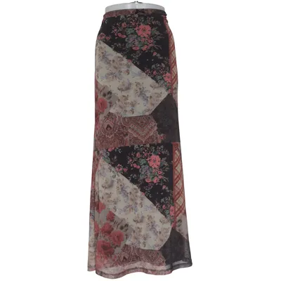Maxi nederdel (Sort, Flerfarvet) fra Primark Elastan, Polyester