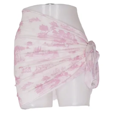 Strandnederdel (Pink, Hvid) fra Cider Elastan, Polyester