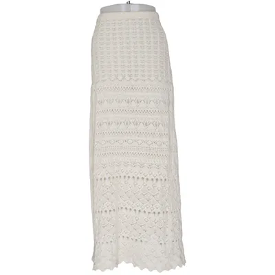 Maxi nederdel (Hvid) fra Gina Tricot Bomuld, Genanvendt polyester