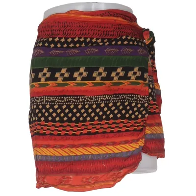 Wrap skirt (Red, Multicolored) from Fabuline Viscose